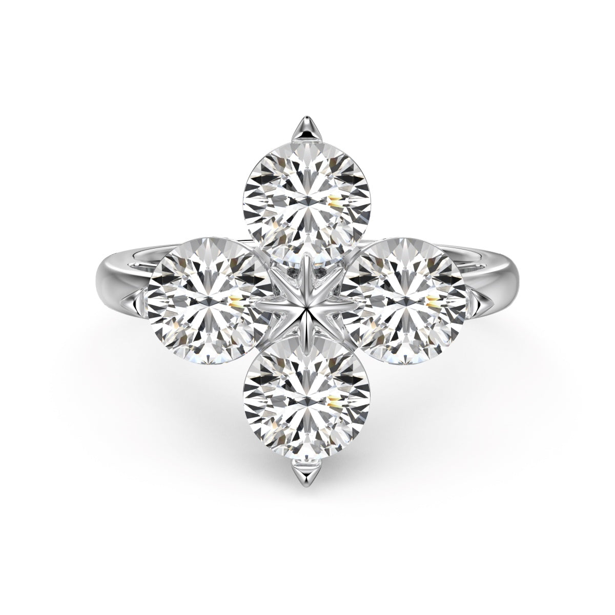 [AuraEcho]Four-Leaf Clover Eight-Pointed Star Ring