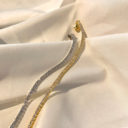[AuraEcho]Radiant Shinning Princess Cut Tennis Bracelet