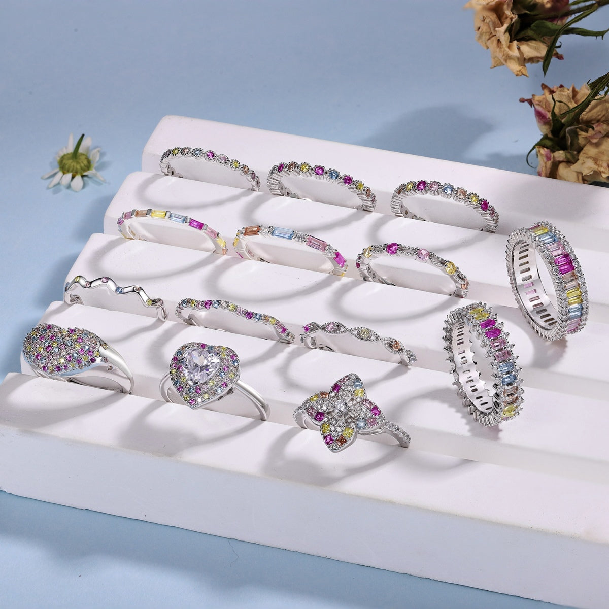 [AuraEcho]Elegant Energetic Round Cut Daily Ring