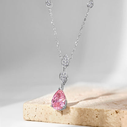[AuraEcho]Dazzling Pear Cut Necklace