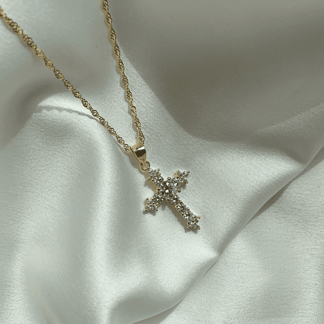 [AuraEcho]Delicate Cross Shape Necklace