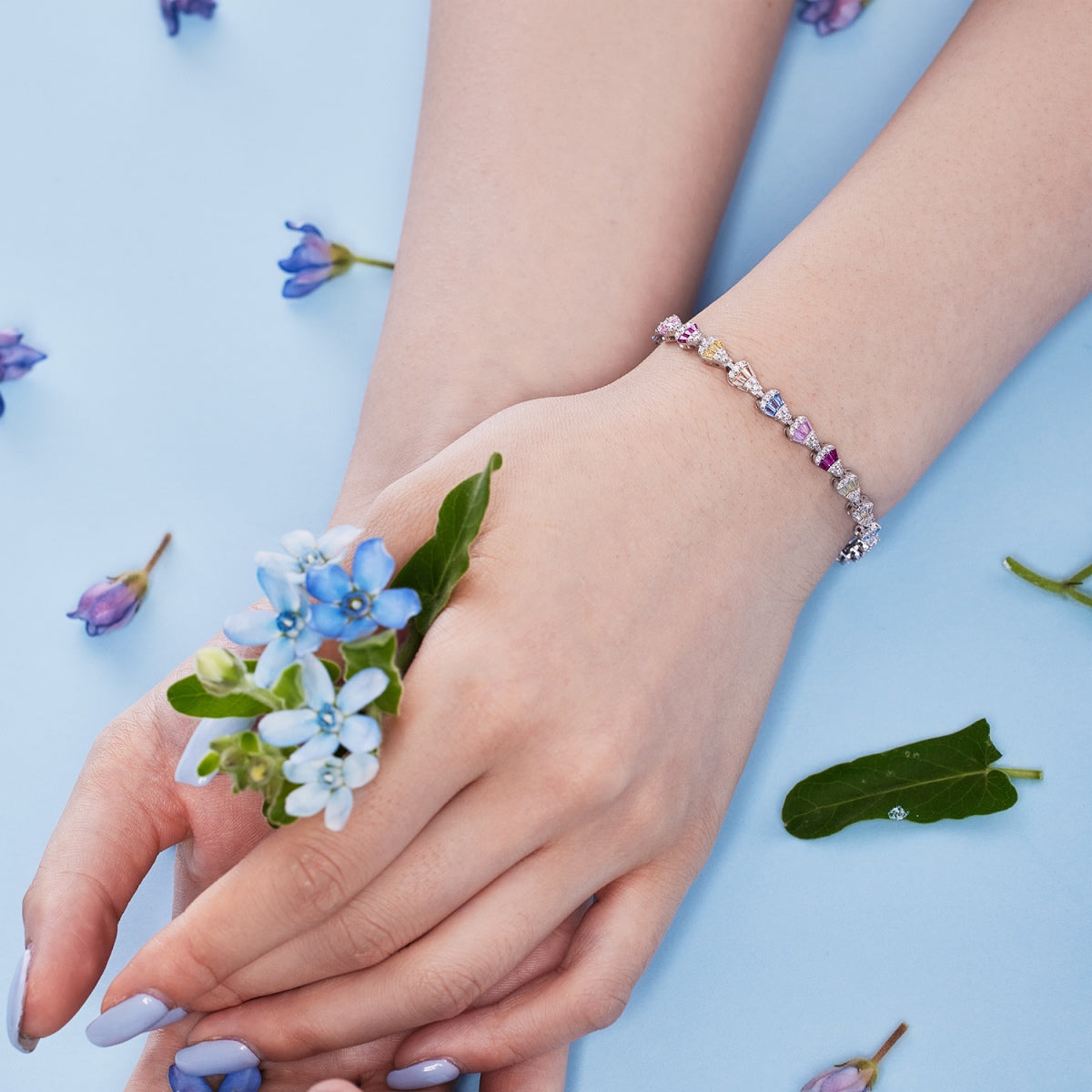 [AuraEcho]Radiant Water Drop Shape Daily Bracelet