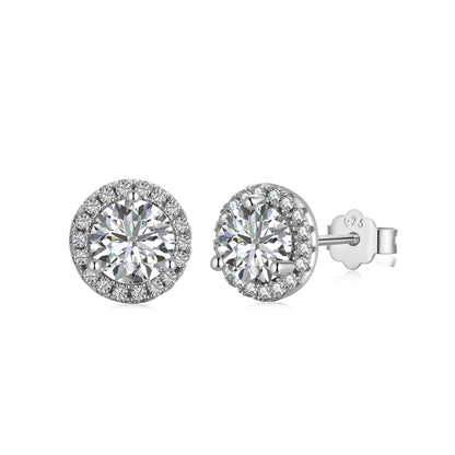 [AuraEcho]Classic Princess Round Shape Earrings