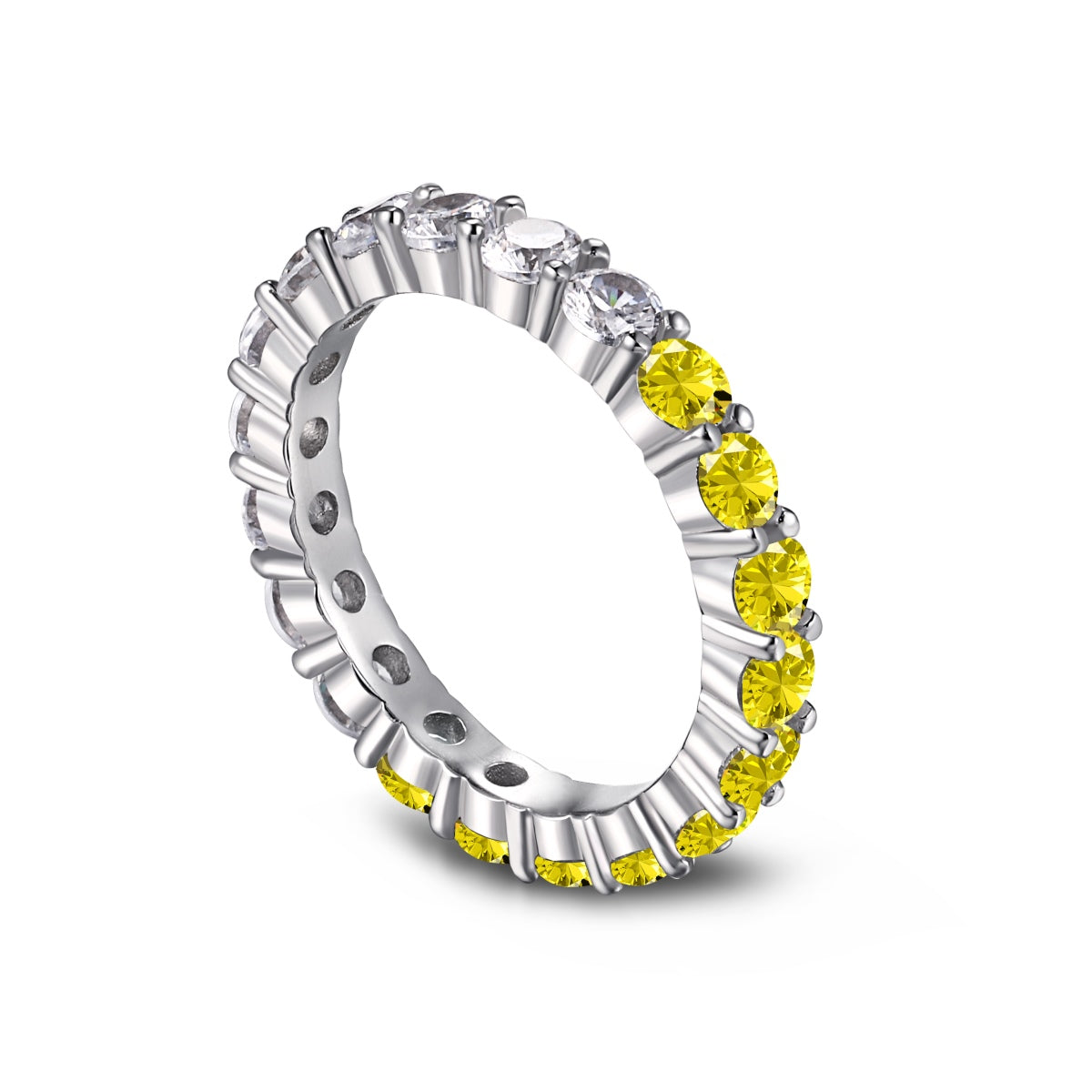 [AuraEcho]Sparkling Round Cut Tennis Ring