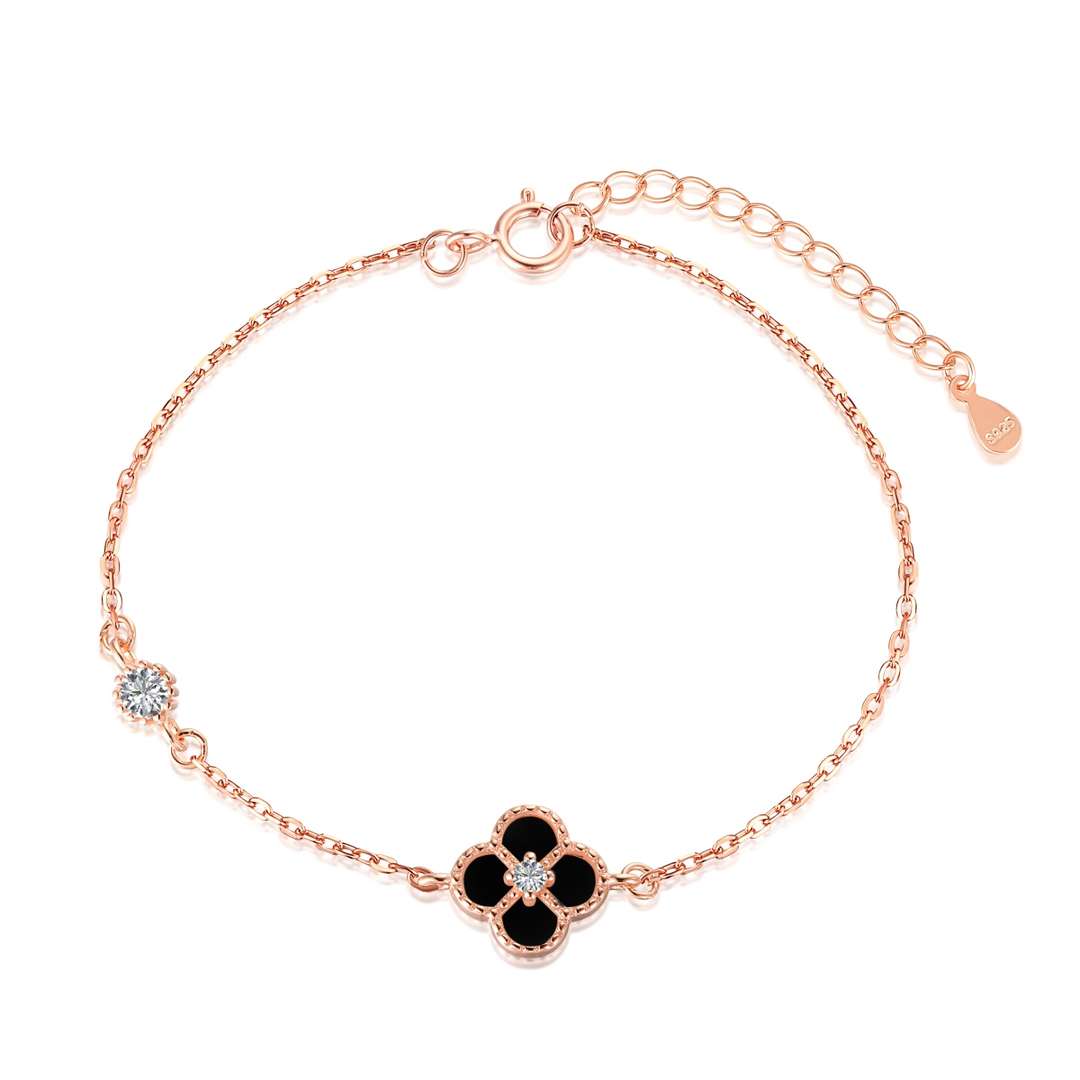 [AuraEcho]Delicate Four Leaf Clover Bracelet