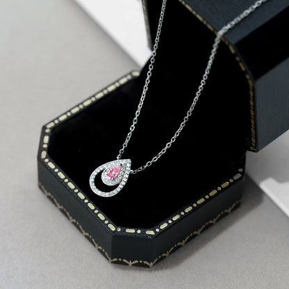 [AuraEcho]Sparkling Pear Cut Necklace