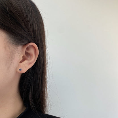 [AuraEcho]Sparkling Colorful Round Shape Earrings