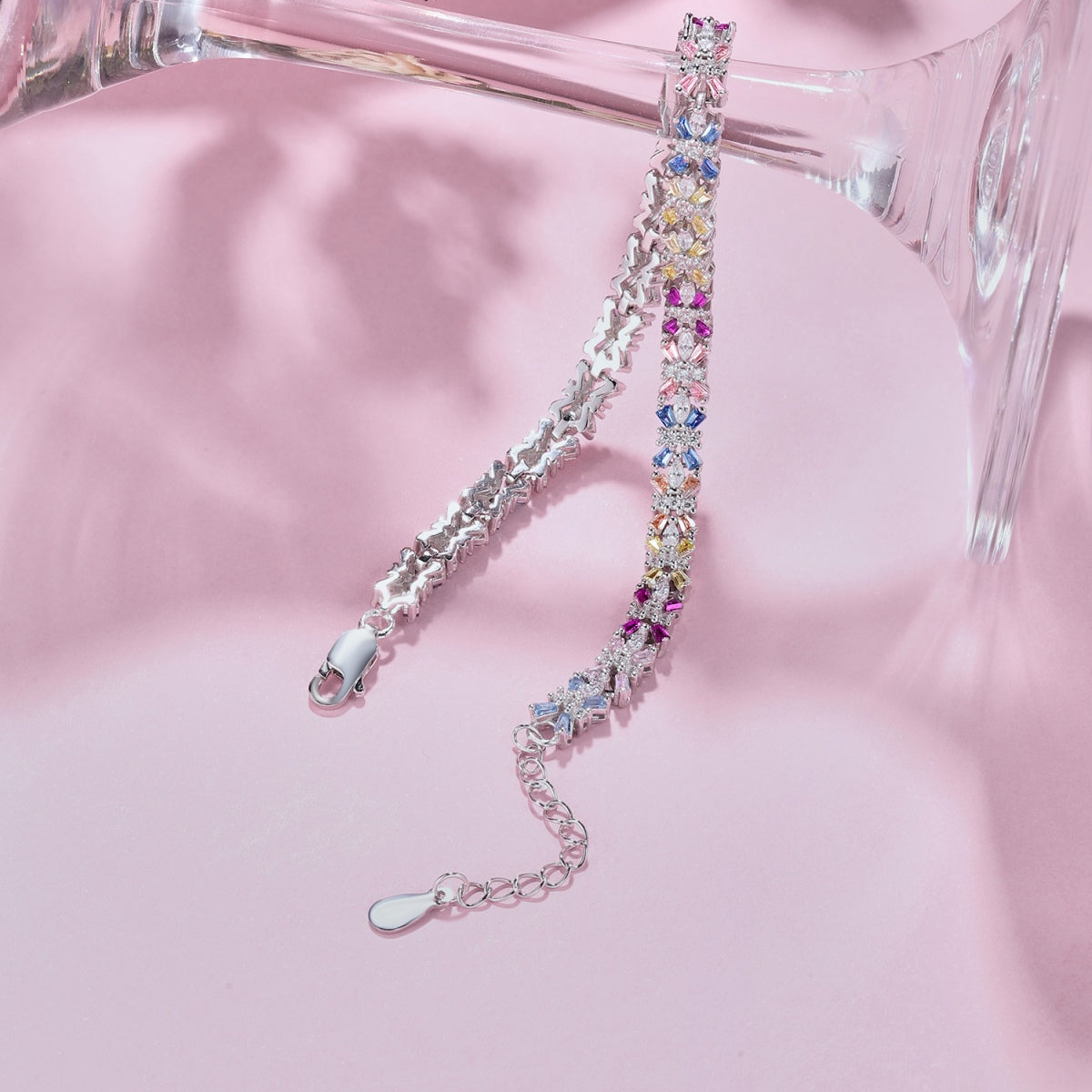 [AuraEcho]Radiant Colorful Emerald Cut Party Bracelet