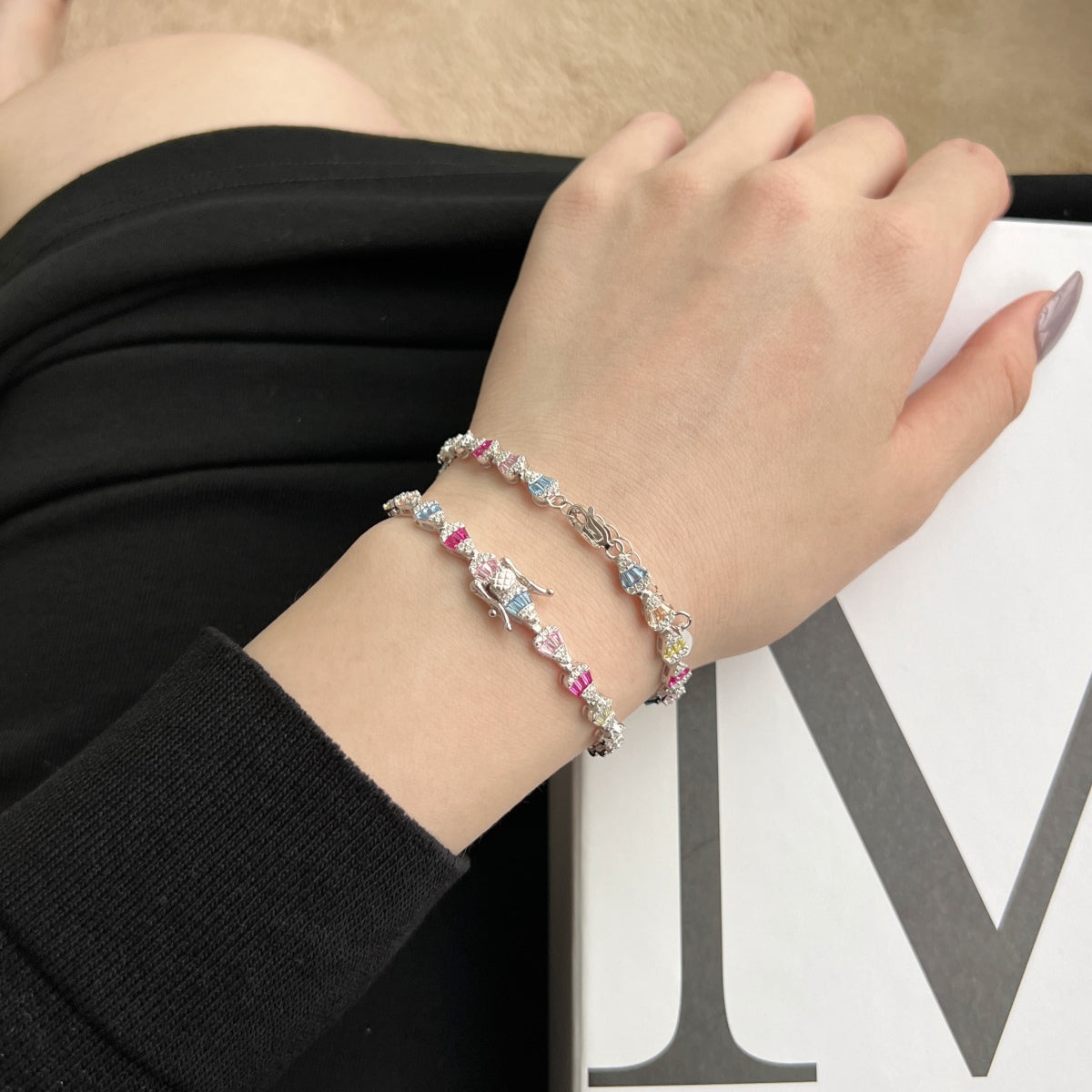 [AuraEcho]Radiant Water Drop Shape Daily Bracelet