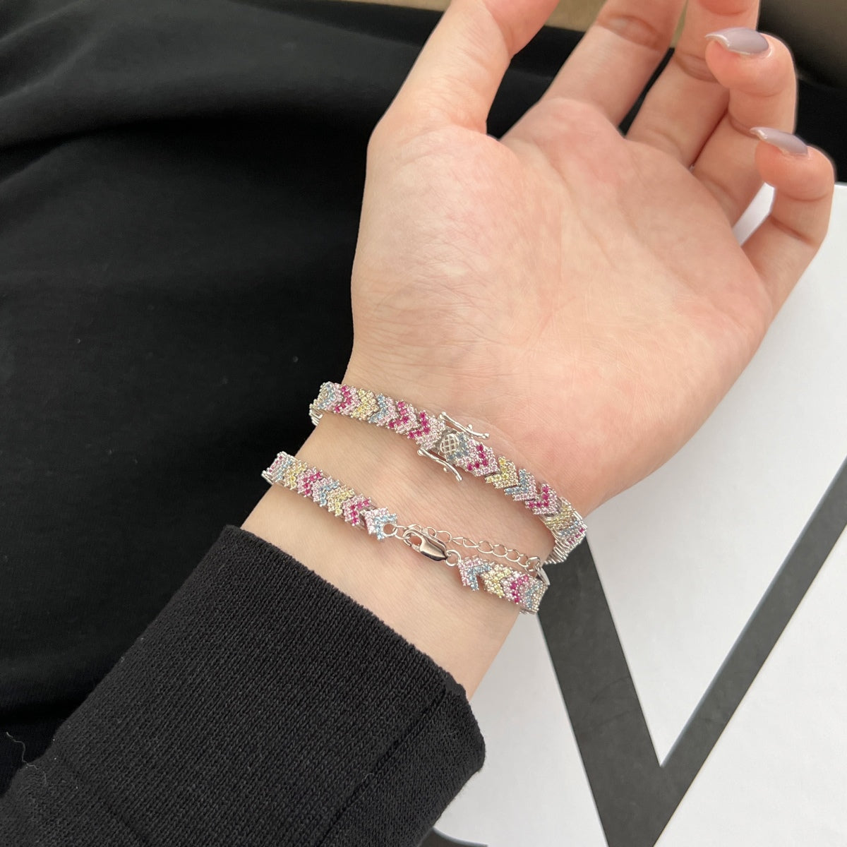 [AuraEcho]Ornate Sparkling Round Cut Party Bracelet