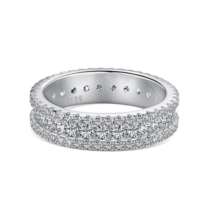 [AuraEcho]Delicate Colorful Round Cut Daily Ring