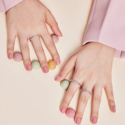 [AuraEcho]Exquisite Colorful Round Cut Party Ring