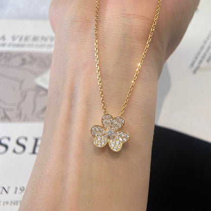 [AuraEcho]FLOWER DIAMOND NECKLACE