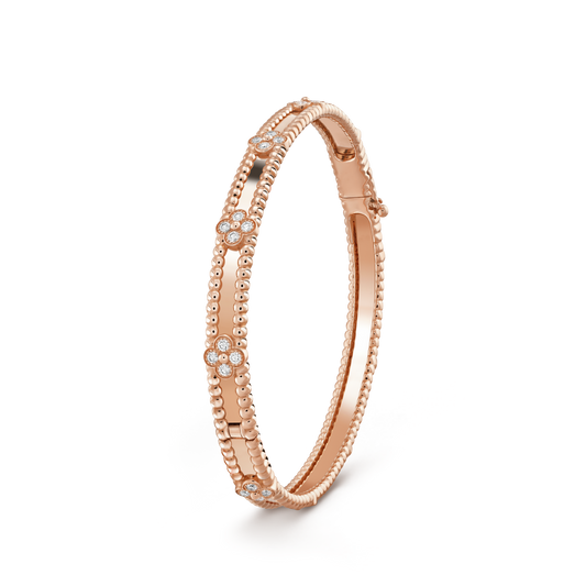 [AuraEcho]CLOVER BRACELET 4MM DIAMONDS