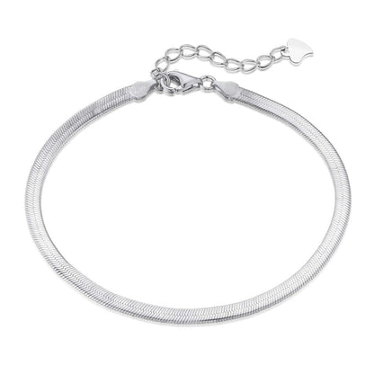 [AuraEcho]Flat Snake Bone Chain Blade Necklace