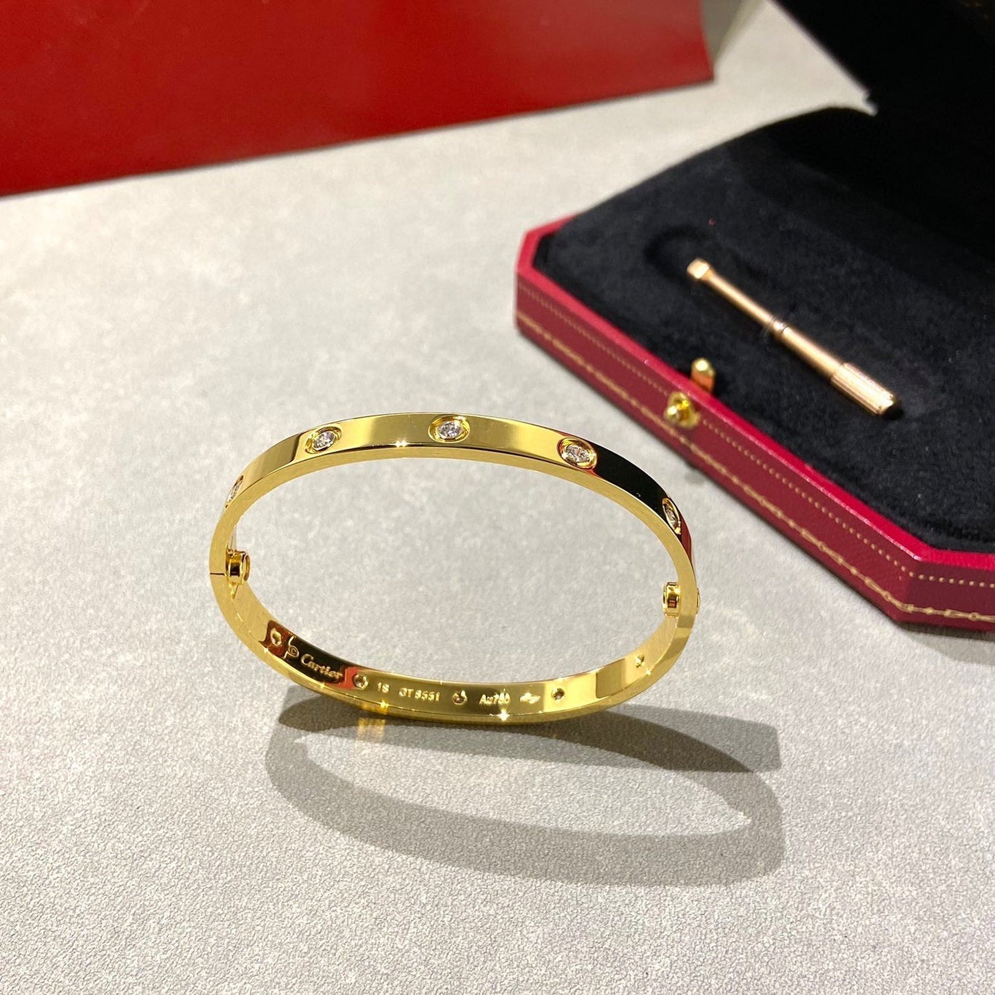 [AuraEcho]LOVE BRACELET 6.1MM 10 DIAMONDS